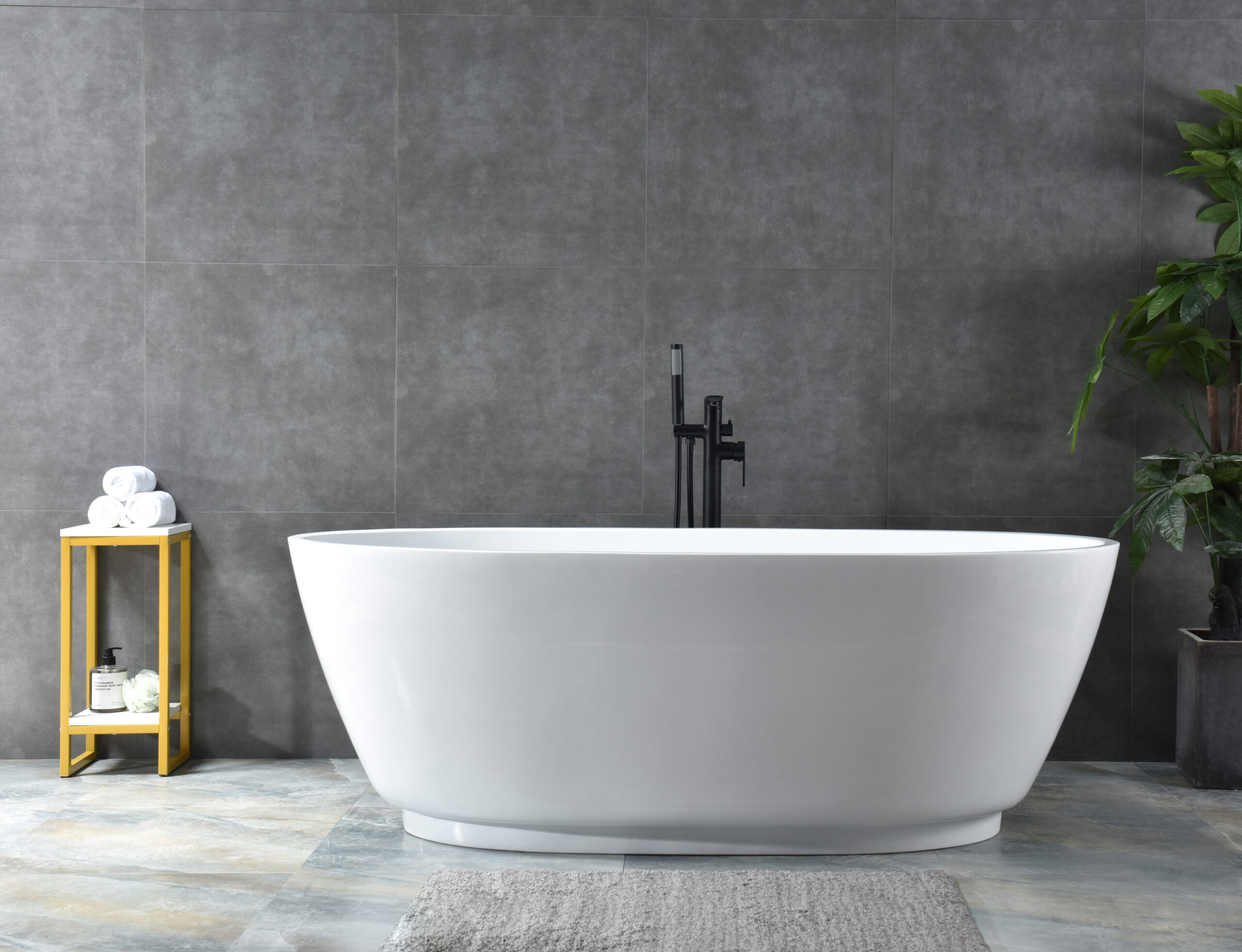 sleek oval freestanding tub, modern minimalist design sleek oval freestanding tub, modern minimalist design