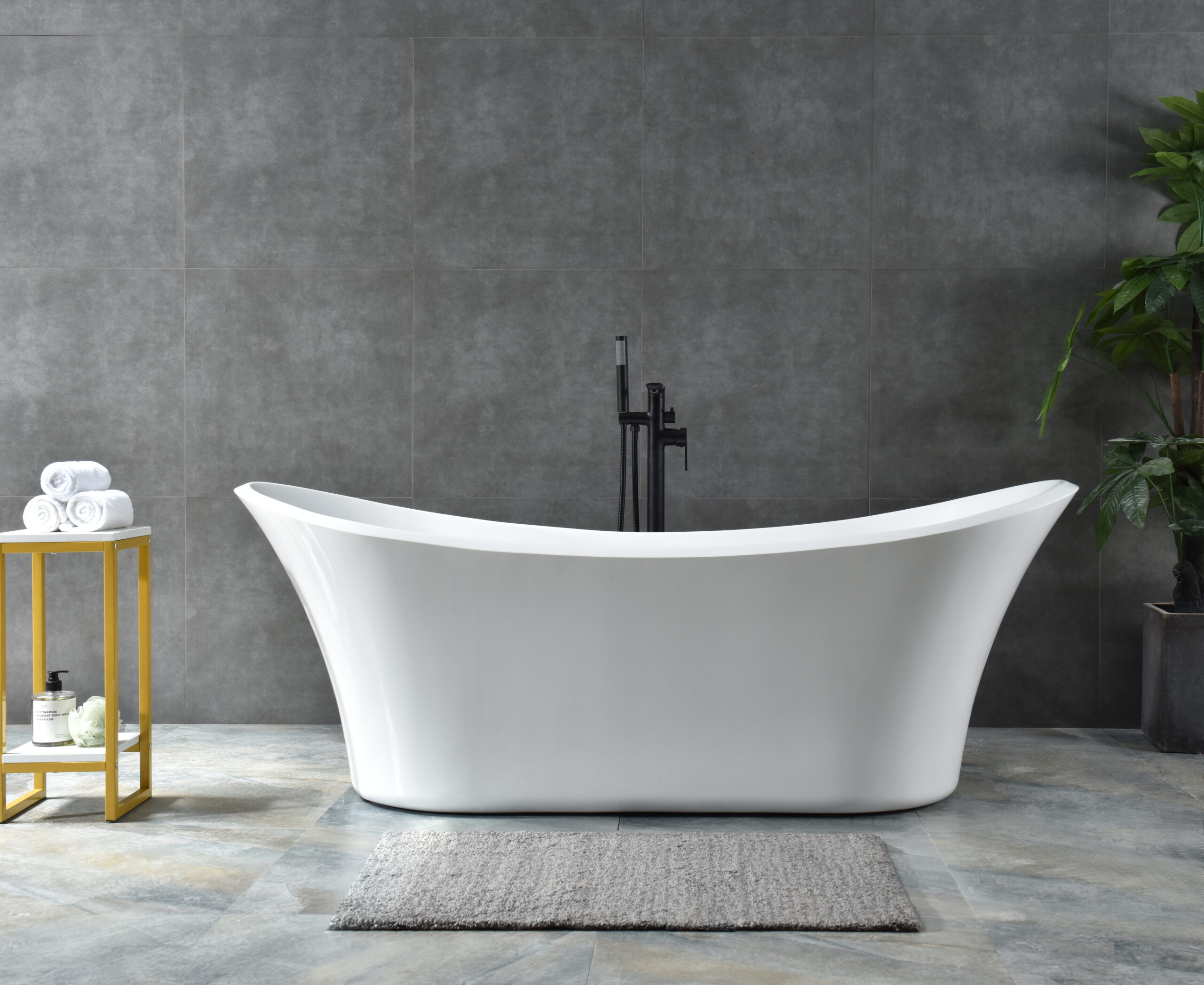 tapered modern bathtub, minimalist freestanding design tapered modern bathtub, minimalist freestanding design