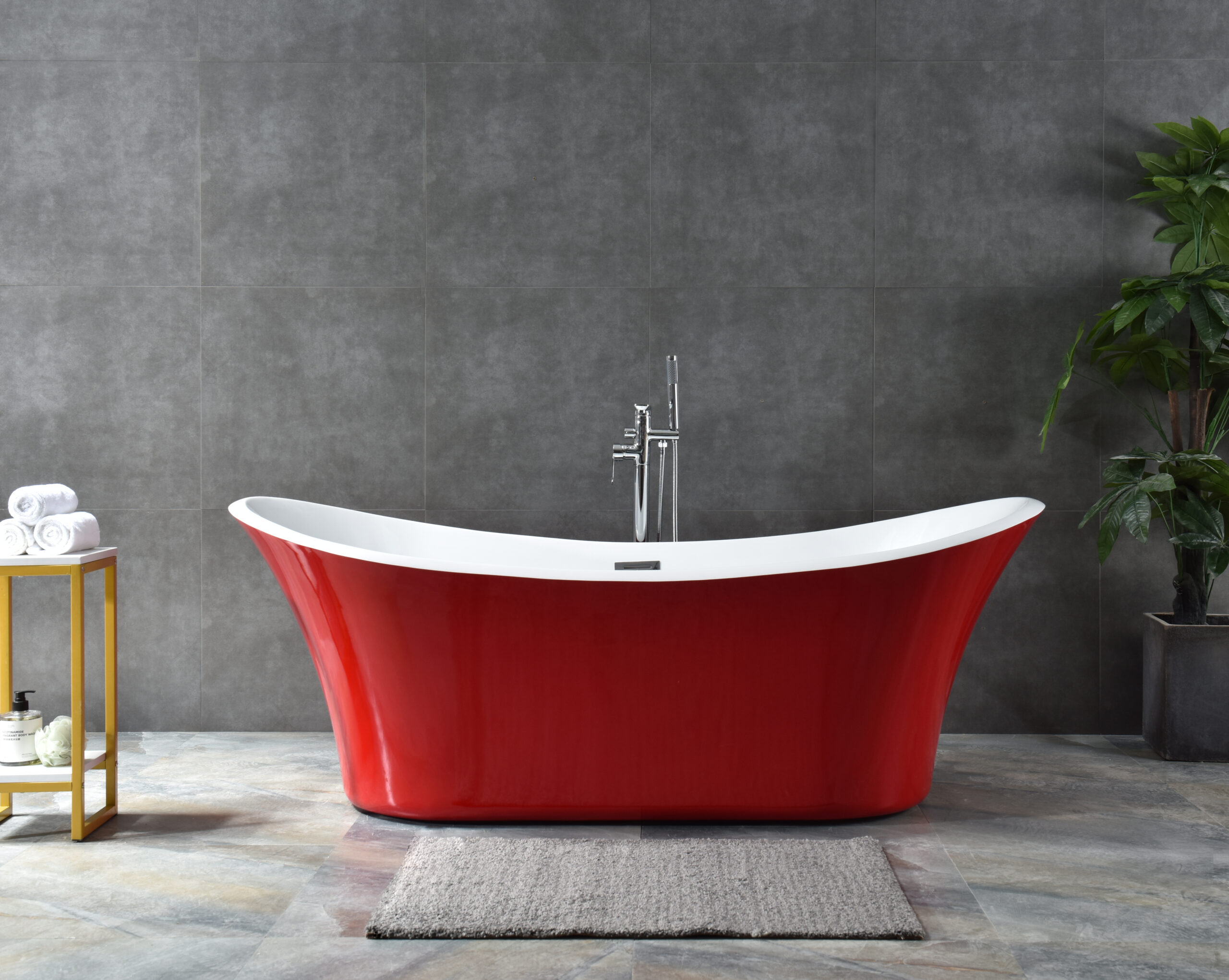 tapered modern bathtub, minimalist freestanding design tapered modern bathtub, minimalist freestanding design