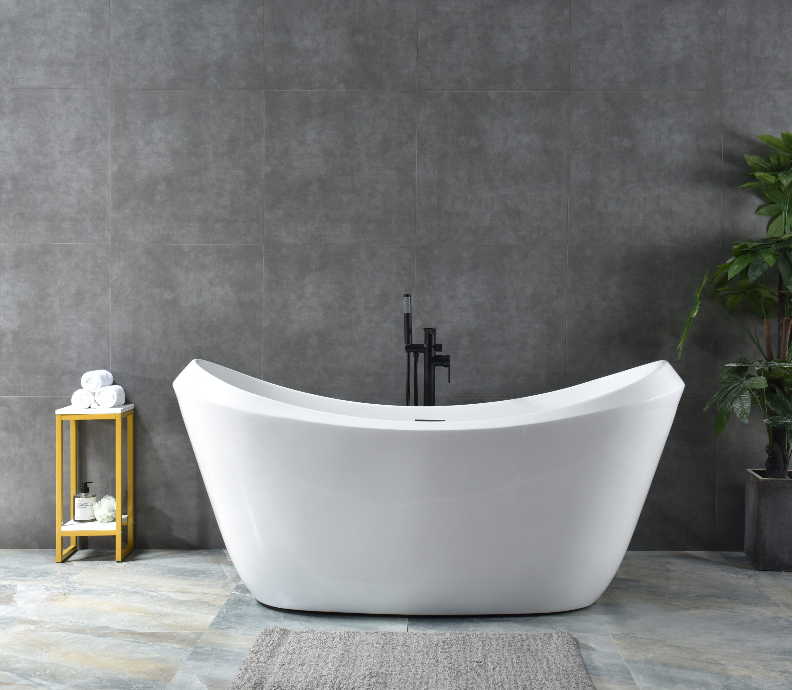 modern oval freestanding bathtub, sleek minimalist design modern oval freestanding bathtub, sleek minimalist design