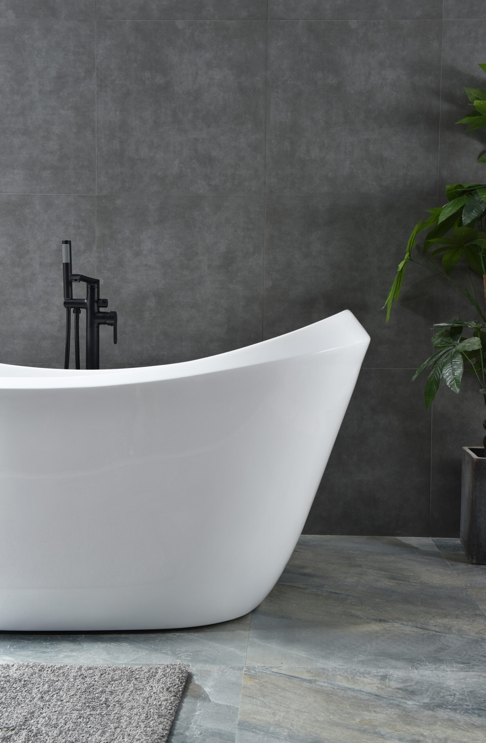 modern oval freestanding bathtub, sleek minimalist design modern oval freestanding bathtub, sleek minimalist design