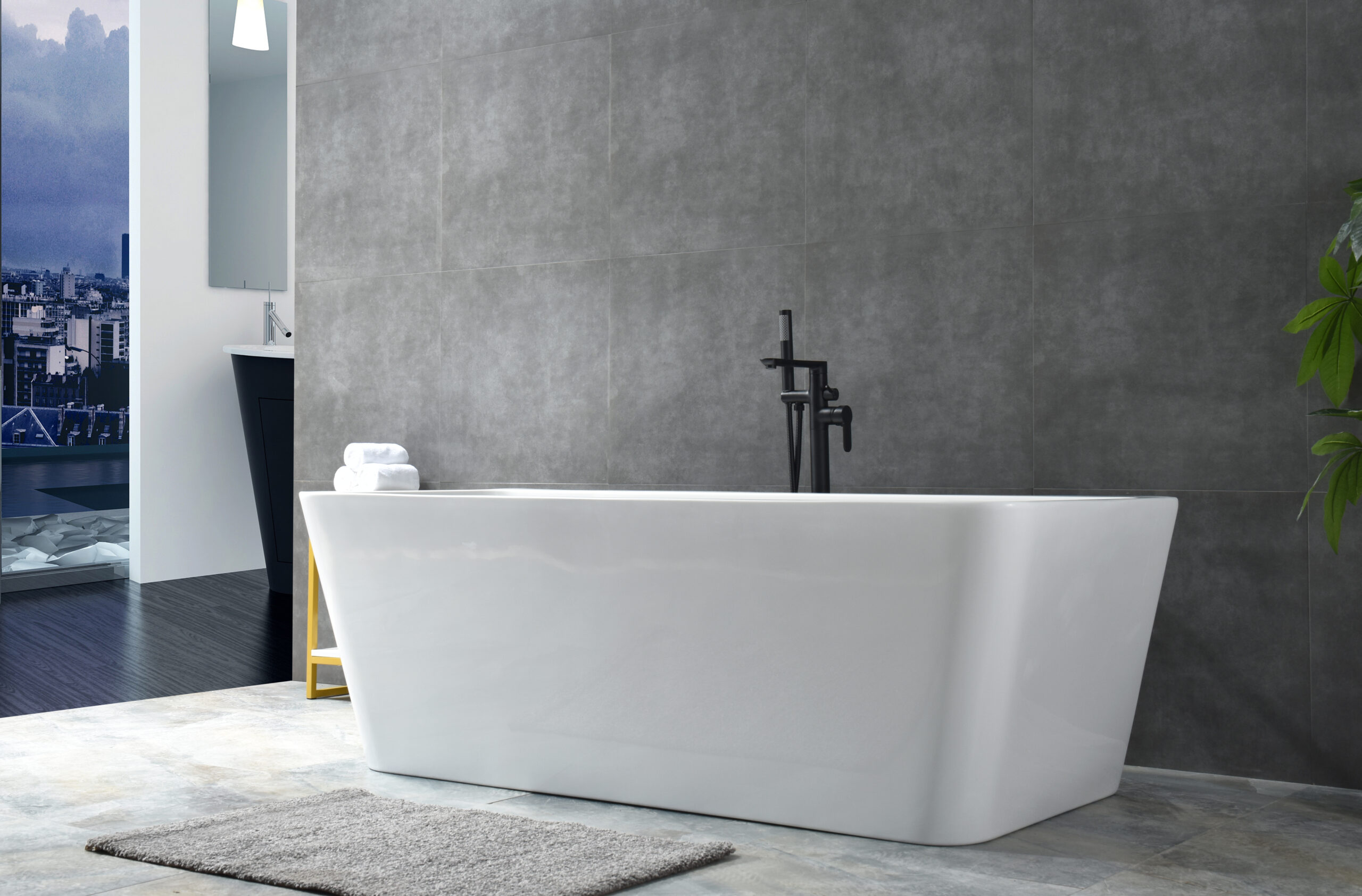 freestanding rectangular bathtub, modern acrylic soaking tub for contemporary bathrooms freestanding rectangular bathtub, modern acrylic soaking tub for contemporary bathrooms