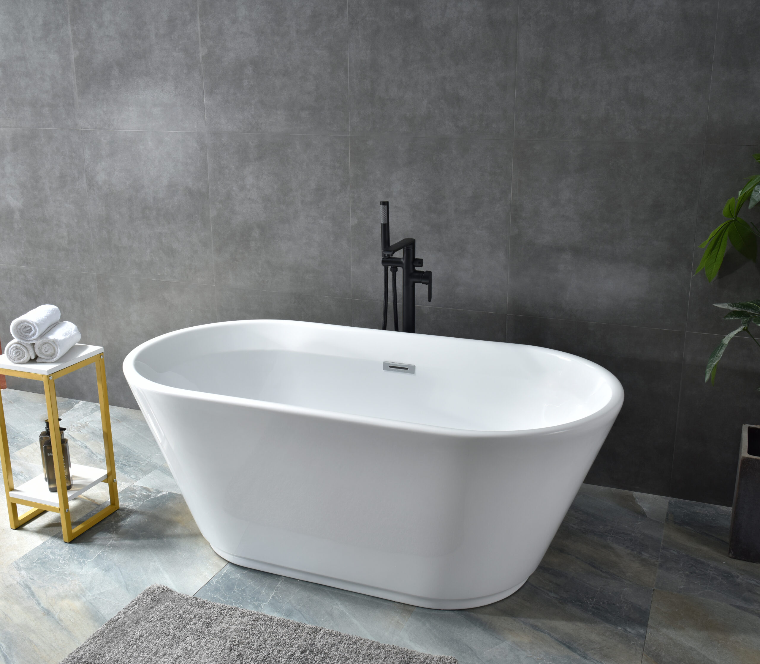 modern oval freestanding bathtub, sleek minimalist design modern oval freestanding bathtub, sleek minimalist design