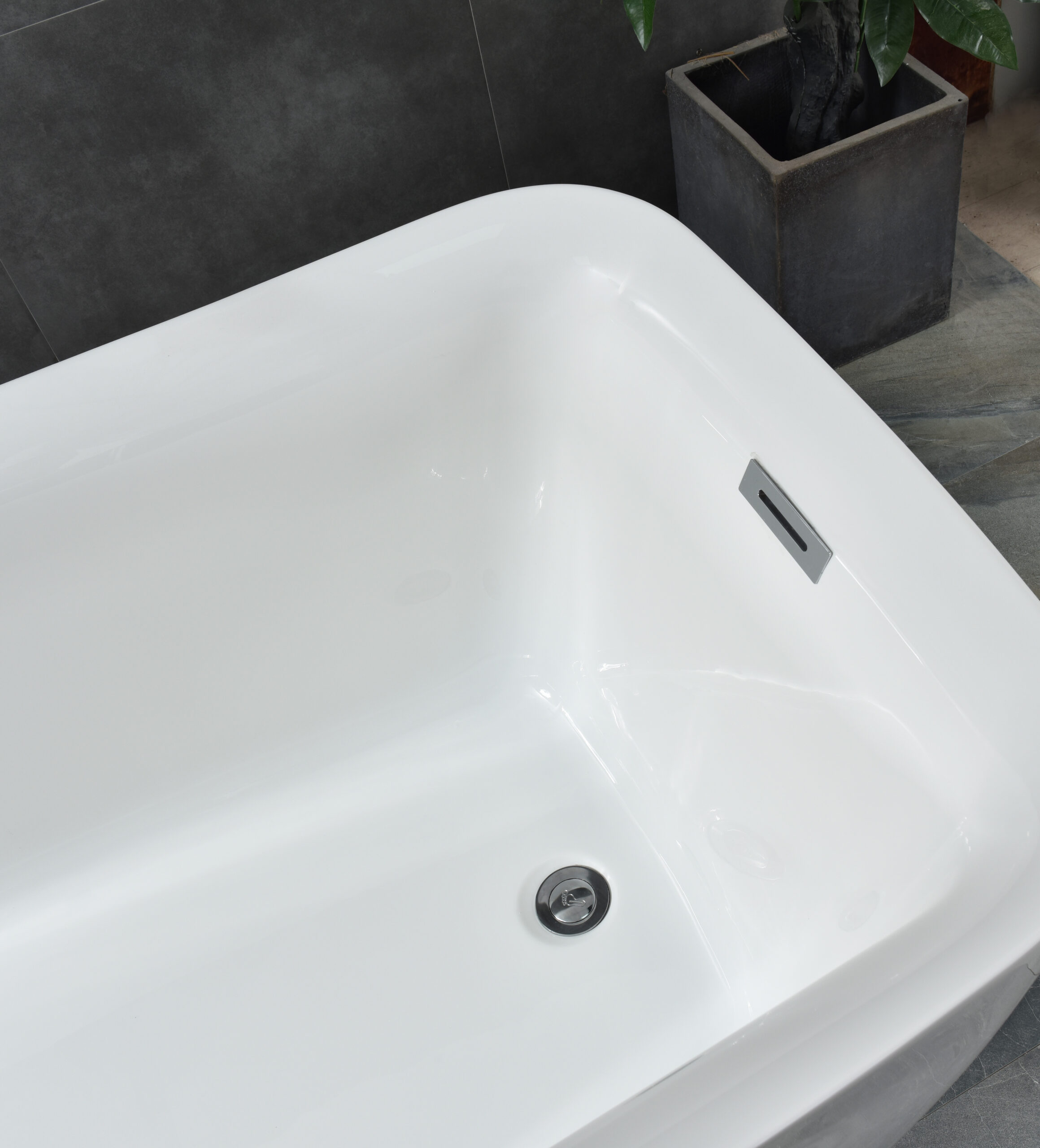 modern asymmetric freestanding tub, angled front design modern asymmetric freestanding tub, angled front design