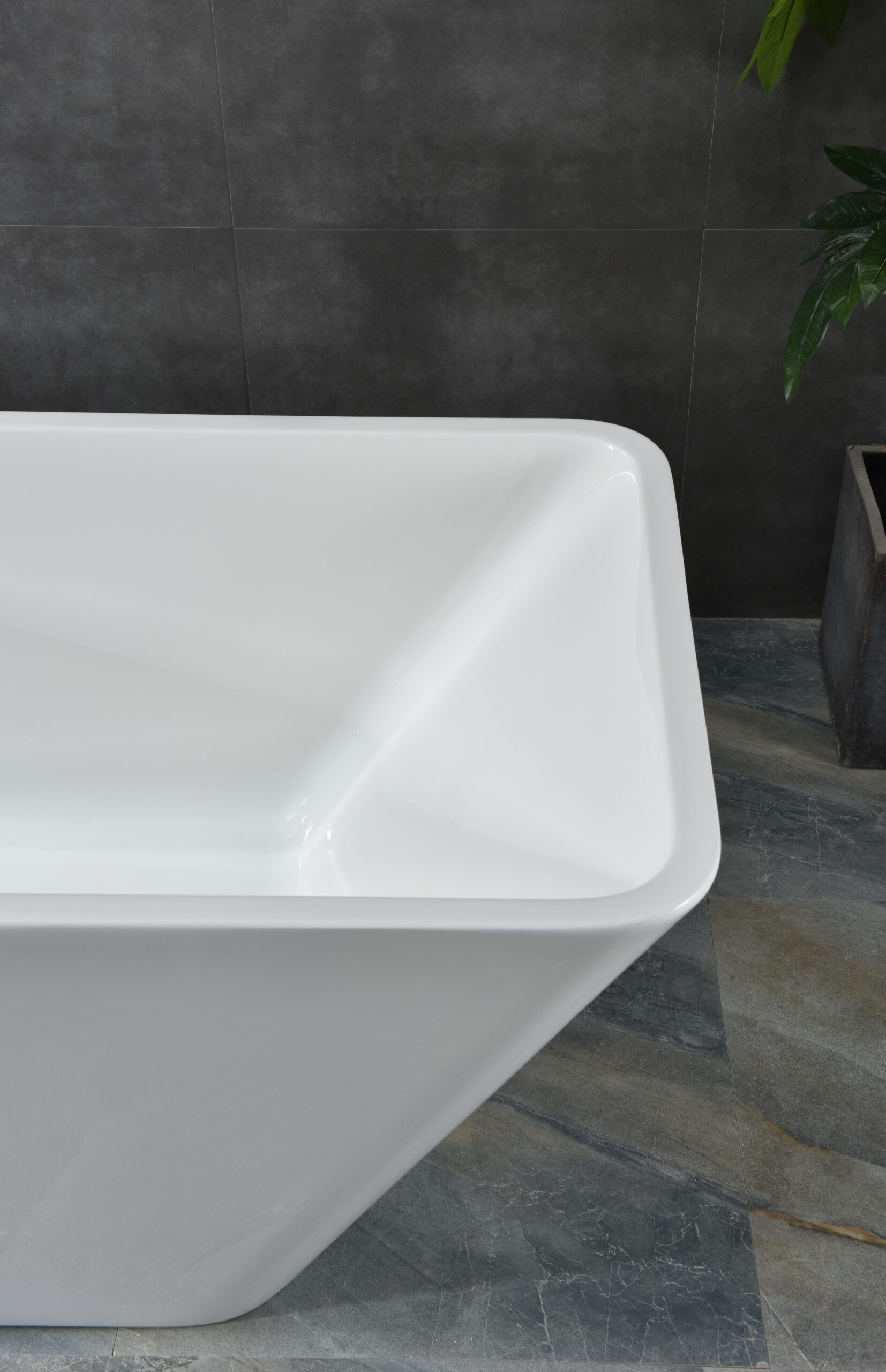 modern rectangular freestanding tub, minimalist angled design modern rectangular freestanding tub, minimalist angled design