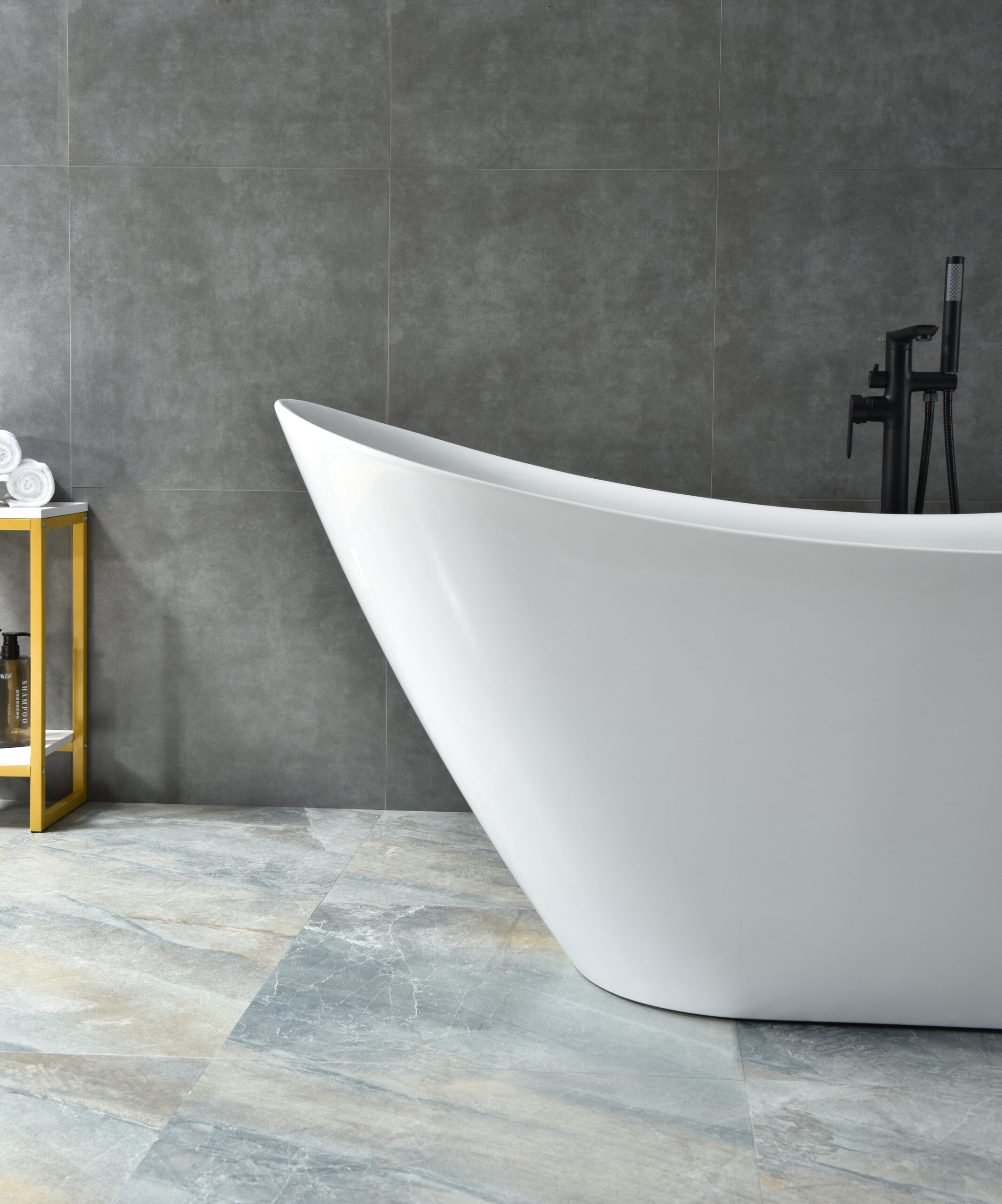 sleek oval freestanding tub, modern minimalist design sleek oval freestanding tub, modern minimalist design