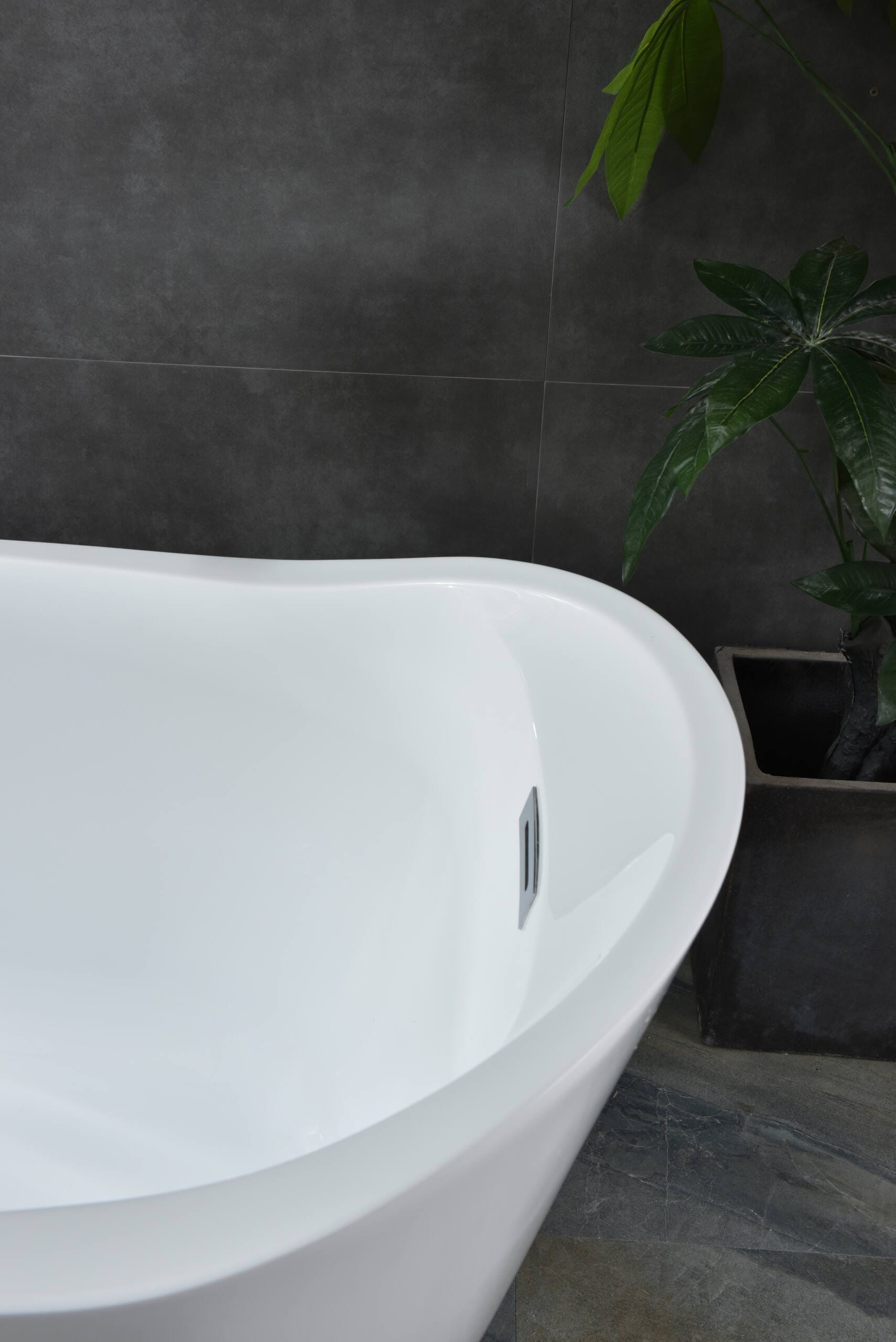 modern asymmetric freestanding tub, curved waisted design modern asymmetric freestanding tub, curved waisted design