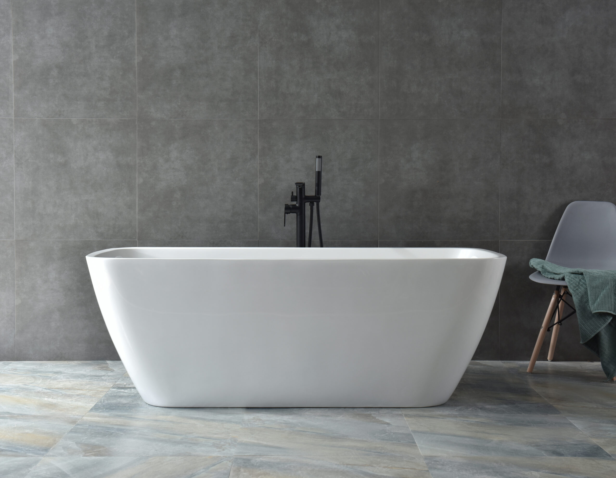 modern rectangular freestanding tub, tapered corner design modern rectangular freestanding tub, tapered corner design