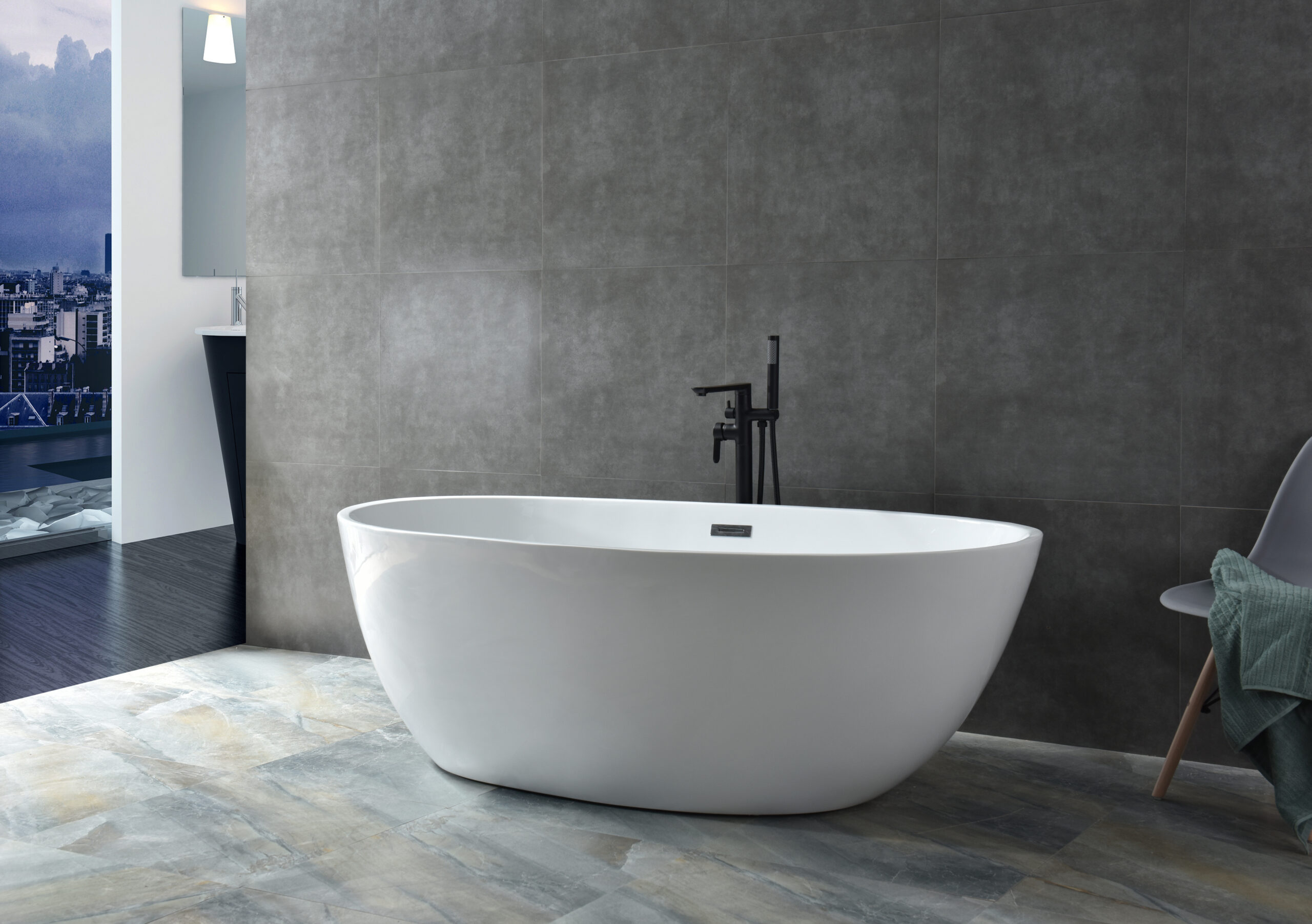 modern oval freestanding acrylic soaking bathtub – premium spa experience for your bathroom modern oval freestanding acrylic soaking bathtub – premium spa experience for your bathroom