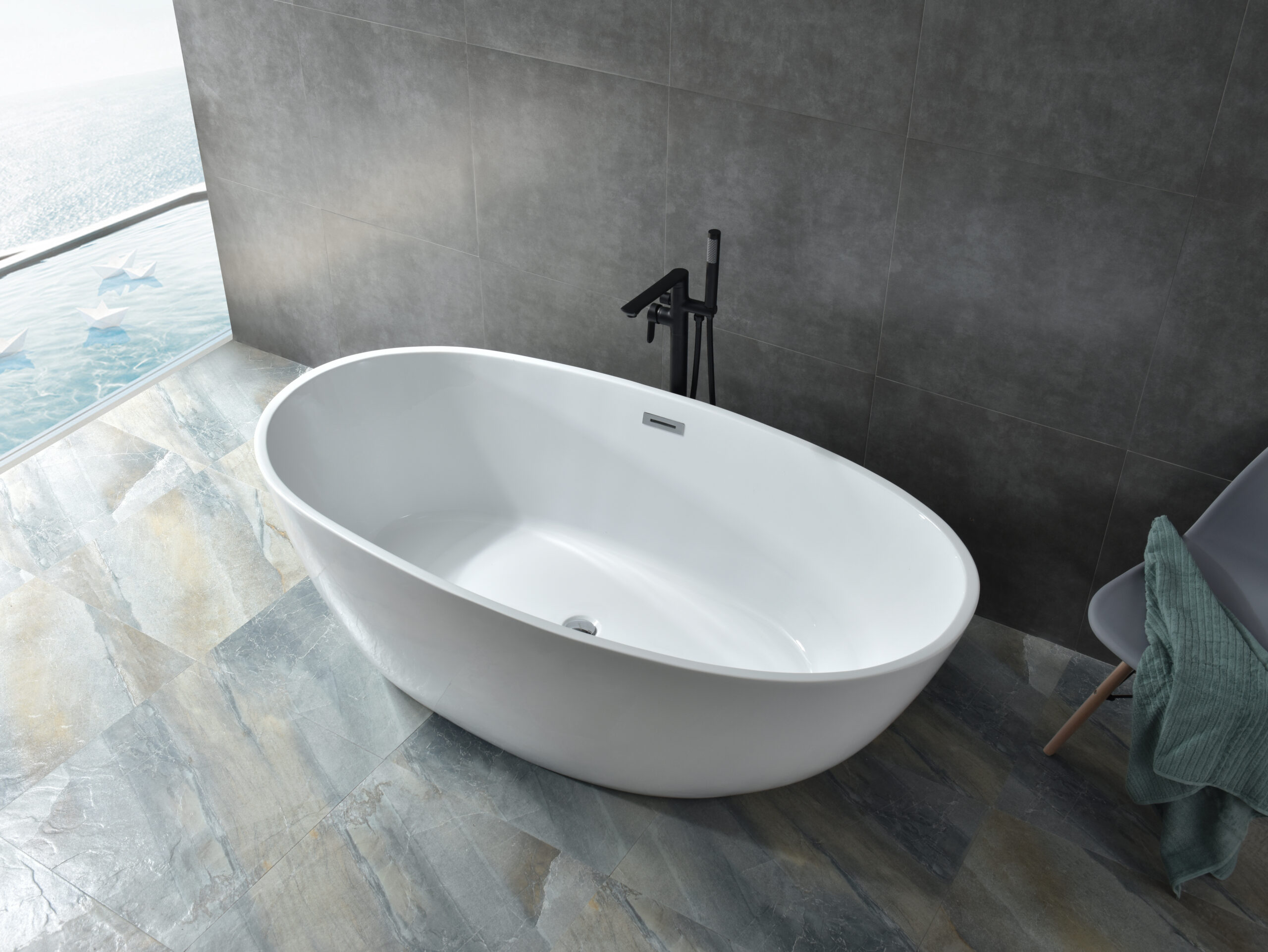 modern oval freestanding acrylic soaking bathtub – premium spa experience for your bathroom modern oval freestanding acrylic soaking bathtub – premium spa experience for your bathroom