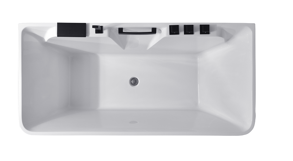 modern rectangular freestanding tub, sleek minimalist design modern rectangular freestanding tub, sleek minimalist design