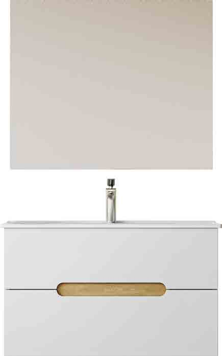 healing pure white floating bathroom vanity | minimalist wood capsule handle | double drawer partition storage bathroom set healing pure white floating bathroom vanity | minimalist wood capsule handle | double drawer partition storage bathroom set