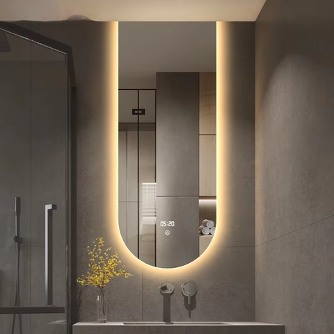 Home modern bathroom sink with led light 两片起