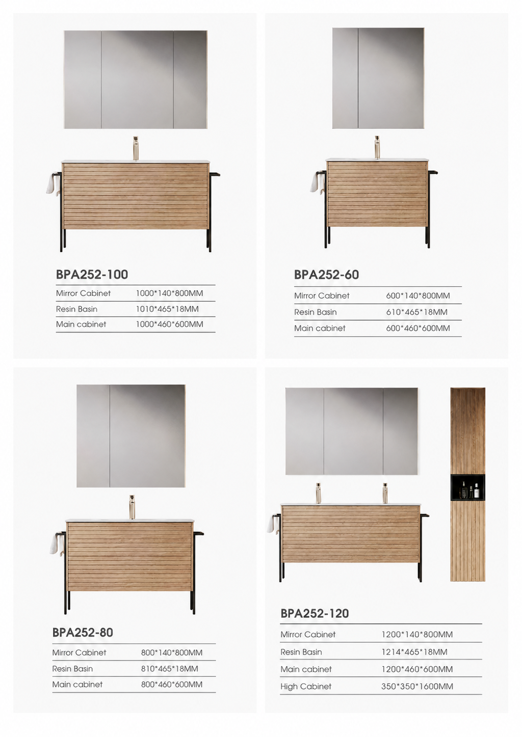 Bathroom Vanity OEM/ODM Sourcing Guide: From Inquiry to Delivery full bathroom vanity sets 4 size options, specs and exterior views.